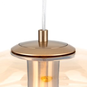Lustra / Pendul vintage design decorativ RICHARD auriu/amber