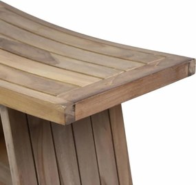 Taburet DIVERO, tec masiv tratat, 60 x 35 x 45 cm