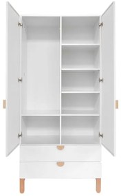 Dulap Ratata alb/fag/natur H195 cm