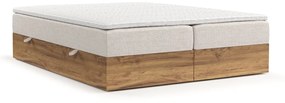 Pat boxspring bej/în culoare naturală cu spațiu de depozitare 180x200 cm Faro – Maison de Rêve