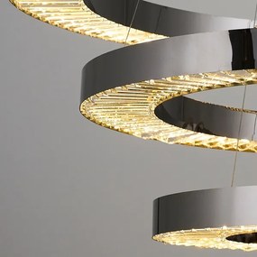 Candelabru LED suspendat pe cablu JESI LED/99W/230V 3000K Ø 100 cm, argintiu