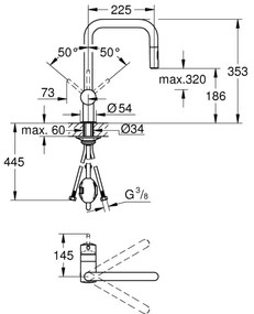 GROHE 32322DL2 - Baterie pentru chiuvetă, finisaj bronz (versiunea A)