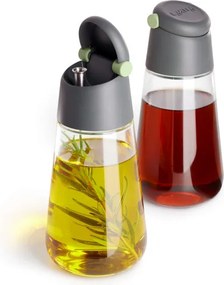 Set 2 sticle pentru otet si ulei Lekue 1009486, 8x16 cm, 400 ml, +4°C/+80°C, Verde