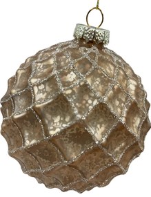 Glob din sticla Luxe Diamond 10cm, Auriu