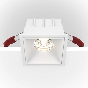 Spot LED incastrabil dimabil design tehnic Alpha alb, 8,5x8,5cm, 4000K