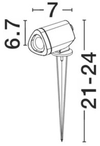 Tarus cu proiector LED iluminat exterior IP65 INSIDE NVL-9010003