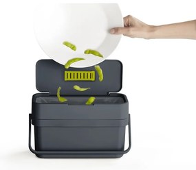 Recipient pentru deșeuri compostabile Joseph Joseph Compo, 4 l, albastru - negru