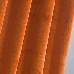 Set draperie din catifea cu inele, Madison, densitate 700 g/ml, Portocaliu, 2 buc