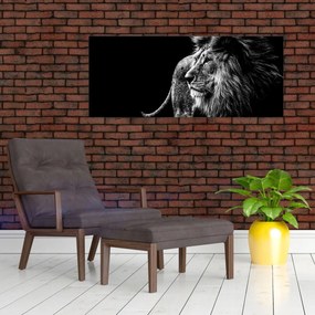 Tablou - Leu, alb și negru (120x50 cm)