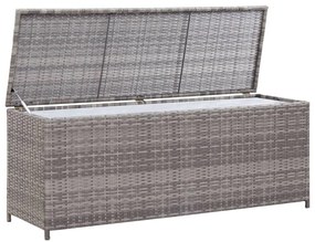 46462 vidaXL Ladă de depozitare de grădină, gri, 150x50x60 cm, poliratan