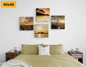 Set tablouri apus de soare magic la mare