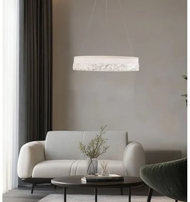 Lustră LED suspendată pe cablu FROZI LED/32W/230V Ø 50 cm, alb