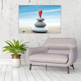Tablou -Echilibru cu pietre (90x60 cm)