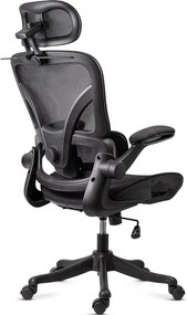 Scaun de birou ergonomic din mesh cu brațe rabatabile OFF 440 negru