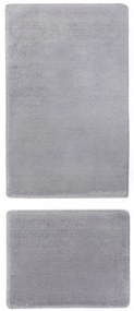 Set de 2 Covorase de Baie BPHMFPUFY-2 DİK, Gri Deschis
