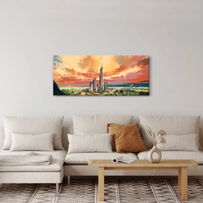 Tablou - Orașul pictat (120x50 cm)
