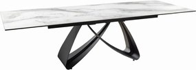 Masa Extensibila cu Blat Ceramic, Alb, INFINITY 180-220-260cm