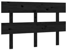 819069 vidaXL Tăblie de pat, negru, 138x3x81 cm, lemn masiv de pin