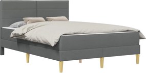 vidaXL Cadru de pat Gri închis 140 x 200 cm Poliester