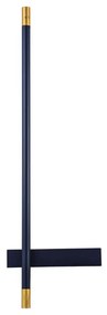 Aplica de perete LED design liniar ambiental Wall Lamp negru/ alama