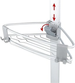 Raft pentru baie argintiu mat telescopic din aluminiu Purio – Wenko