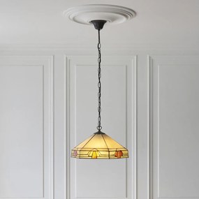 Endon 111989 - Lustră cu lanț Tiffany NEVADA 3xE27/10W/230V Ø 40 cm