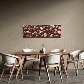 Tablou - Castane coapte (cu ceas) (90x30 cm)
