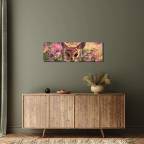 Tablou - Căprioară Drăgălașă (cu ceas) (90x30 cm)