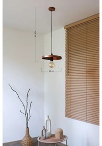 Duolla - Pendul cu cablu IRONLINE, 1 x soclu E27, max. 15 W, 230 V, Ø 30 cm, cupru/negru