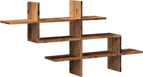vidaXL Raft de perete, lemn vechi, 124,5x18x60,5 cm, lemn prelucrat