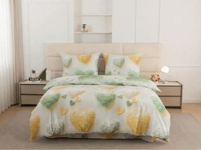 Lenjerie de pat din microfibra HEARTAMI colorată Dimensiune lenjerie de pat: 2 buc 70 x 80 cm | 160 x 200 cm