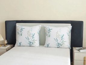 Fata de perna din microflanel VERDELLE 40x50 cm, alb-verde