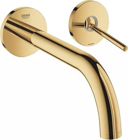 Baterie lavoar incastrata Grohe Atrio 22 cm auriu lucios Cool Sunrise fara corp incastrat