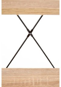 Bibliotecă NARVIK 148x60 cm negru/stejar sonoma