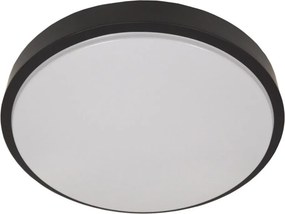 Plafonieră cu senzor WILTON 2xE27/60W/230V Ø 33 cm negru