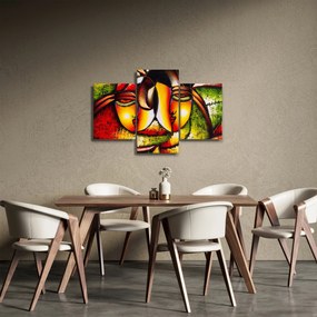 Tablou - Pictură în ulei, chipuri abstracte (90x60 cm)
