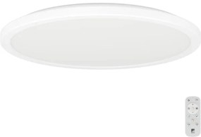 Plafonieră LED dimabilă de exterior Eglo 901458 ROVITO-R 18,5W/230V d. 38,9 cm IP44 alb + telecomandă