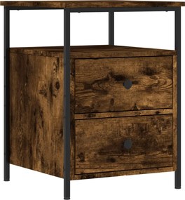vidaXL Noptieră, stejar fumuriu, 44x45x60 cm , lemn compozit
