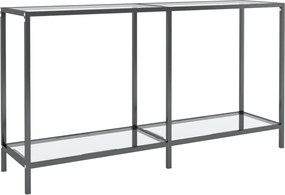 vidaXL Masă consolă, transparent, 140x35x75,5 cm, sticlă securizată