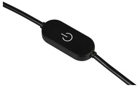 Veioză neagră-argintie LED (înălțime 14 cm) Orbit – Trio Select