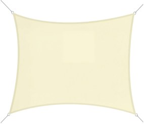 Outsunny Voal de umbra pătrat 3x3m material pentru exterior protecție anti-UV, pentru grădină terasă exterior patio piscină balcon, crem | Aosom Romania