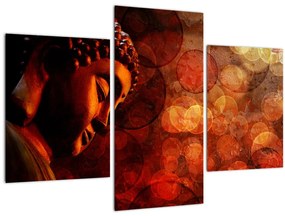 Tablou - Buddha în nuanțe roșii (90x60 cm)