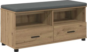 vidaXL Bancă pentru hol cu pernă Stejar Artizanal 100 x 38 x 46 cm