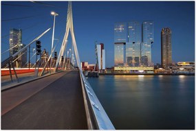 Tablou - Amurg în Rotterdam, Olanda (90x60 cm)
