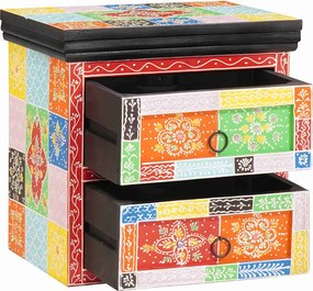 vidaXL Dulap de noapte cu sertar Multicolour 40 x 30 x 40 cm
