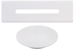 Set capac preaplin și scurgere din oțel pentru cadă freestanding, white