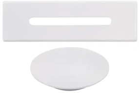 Set capac preaplin și scurgere din oțel pentru cadă freestanding, white