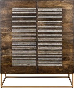 Dulap design extravagant Ongx 100cm, lemn mango/ piatra agat A-39231 VC