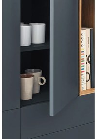 Comodă înaltă gri închis 100x120 cm Corvo - Teulat