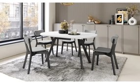 Masă de dining ARTUR alb/negru